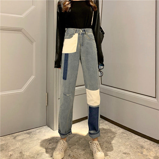 Pantalón Denim Recto Suelto con Costura Premium para Mujer - Image 2