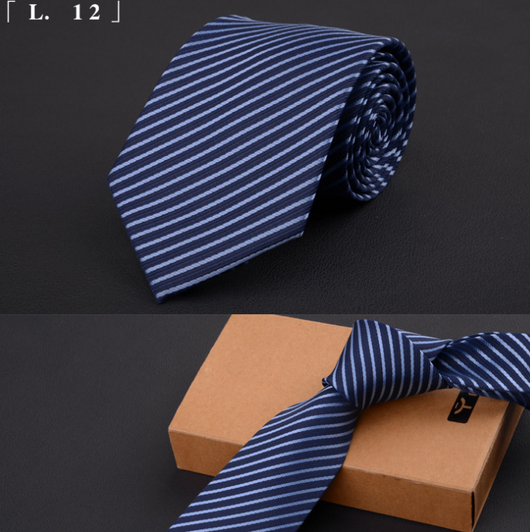 Corbata Ejecutiva Premium 8cm - Diseño Clásico Negro, Rojo y Azul - Image 19