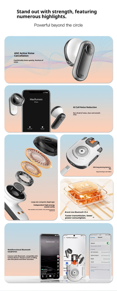 Auriculares Bluetooth Semiabiertos con Control Remoto para Ver Series y Videos - Image 11