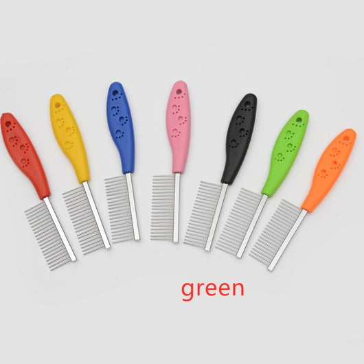 Peine de Acero Inoxidable con Mango Suave Colores Mascotas - Image 11