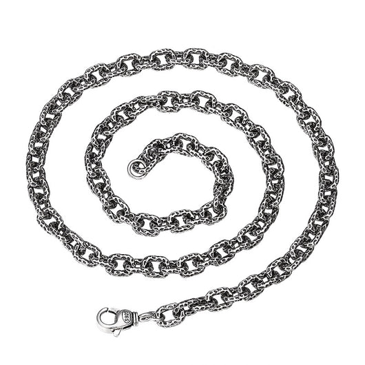 Collar de Plata Esterlina S925 con Patrón de Meteorita para Hombre - Image 10