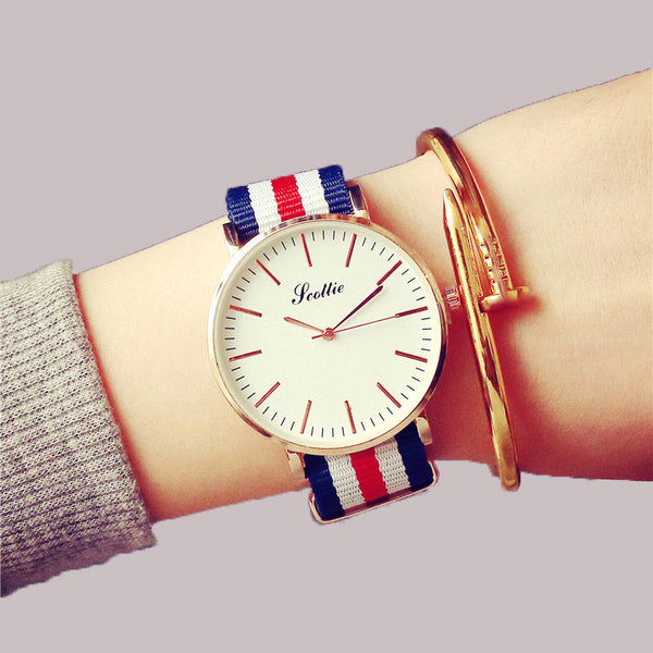 Reloj Deportivo Geneva con Correa de Lona - Elegancia y Funcionalidad para Hombre