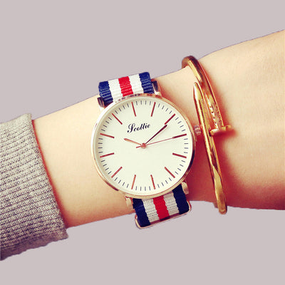 Reloj Deportivo Geneva con Correa de Lona - Elegancia y Funcionalidad para Hombre