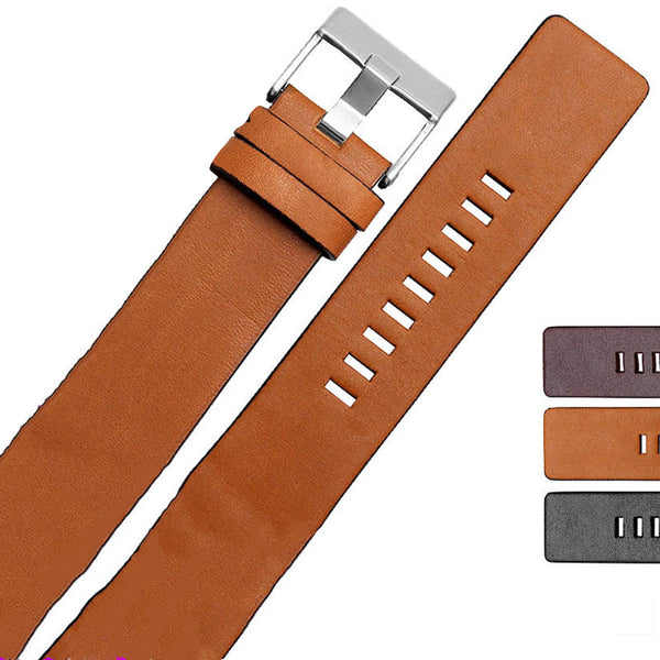 Correa de Cuero para Reloj Hombre con Cadena Metálica
