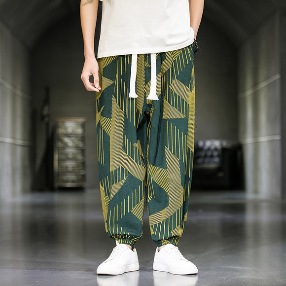 Calça Masculina Casual Folgada Respirável