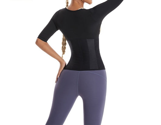 Faja Deportiva Reductora con 10 Varillas y Manga Corta - Cintura Controladora - Image 5