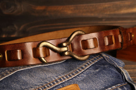 Cinturón Tejido Artesanal con Hebilla de Cobre Macizo y Lona Hemp - Image 13