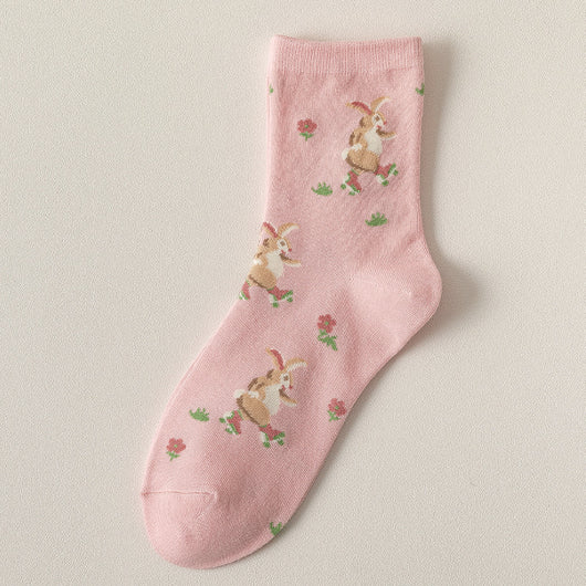 Calcetines Japoneses con Diseño Floral Kawaii para Mujer - Image 11