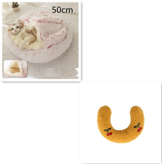 Cama 2 en 1 para Perros y Gatos - Cama Cálida de Felpa Suave Tipo Casa - Image 123