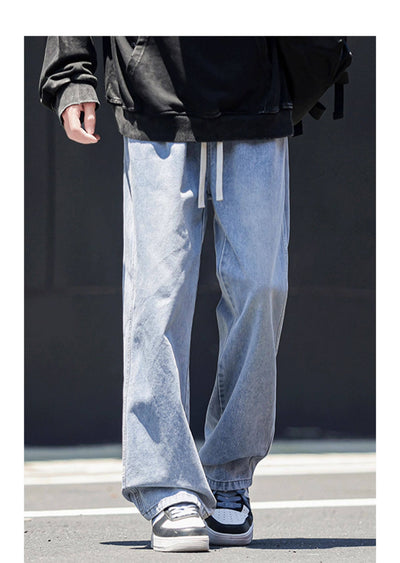 Jeans Rectos Holgados Estilo Americano para Hombre - Image 18