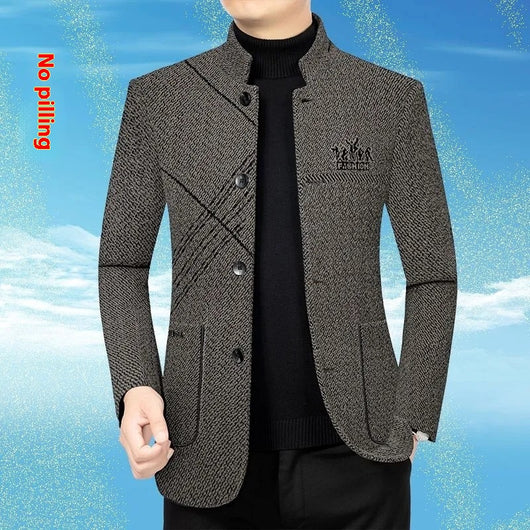 Abrigo Ejecutivo Casual para Hombre - Chaqueta Stand Collar Elegante