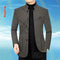 Abrigo Executivo Casual Masculino - Jaqueta Elegante com Gola Alta