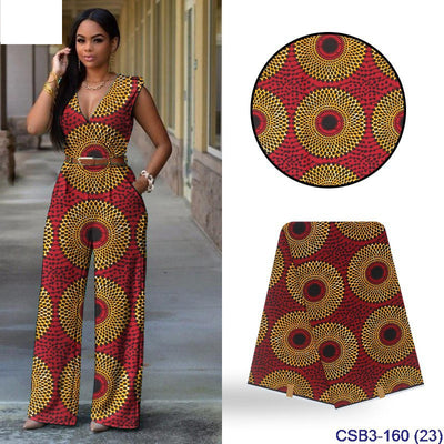 Tela Estampada Geométrica Africana India con Acabado Encerado - Image 3