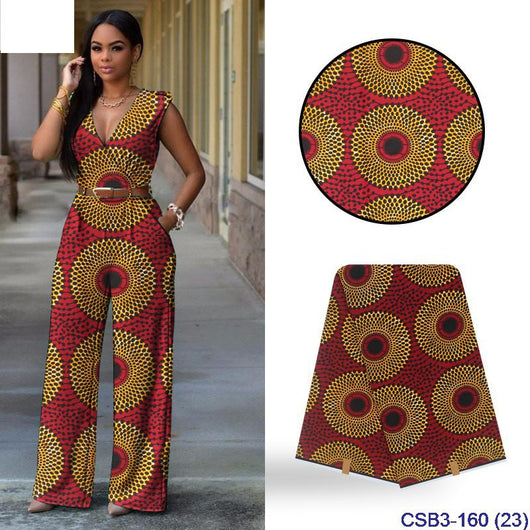 Tela Estampada Geométrica Africana India con Acabado Encerado - Image 3