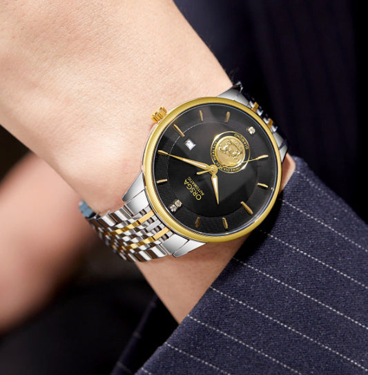 Reloj Mecánico Empresarial para Hombre con Fondo Transparente Impermeable