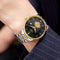 Reloj Mecánico Empresarial para Hombre con Fondo Transparente Impermeable