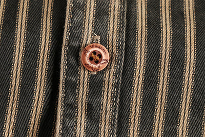 Camisa Manga Larga Hombre Rayas Retro Algodón Tejido Lavado Comfort Casual - Image 13