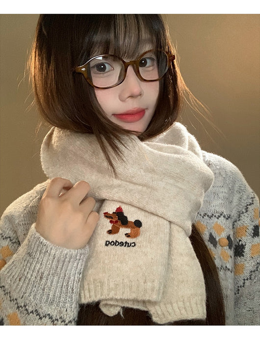 Bufanda Térmica Infantil con Bordado de Cachorro - Diseño Adorable para Otoño e Invierno - Image 15