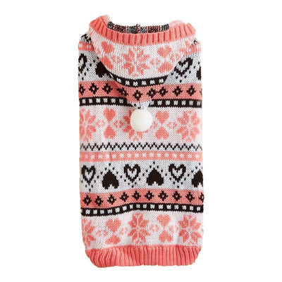 Suéter Térmico para Perro Pequeño - Diseño de Copos de Nieve y Rayas - Image 3