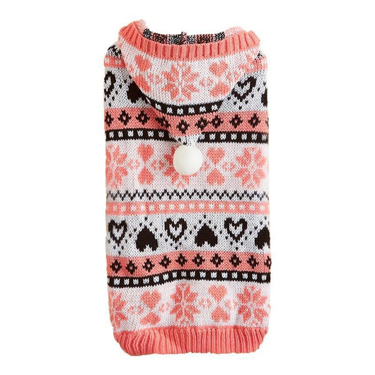 Suéter Térmico para Perro Pequeño - Diseño de Copos de Nieve y Rayas - Image 3