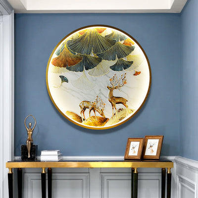 Lámpara Decorativa de Relieve 3D para Entrada con Mural de Paisaje Iluminado - Image 16