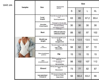 White textured one-piece swimsuit with deep V-neck and wooden O-ring detail, styled with a light-wash denim jacket. - Image 7