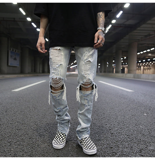 Jeans con Rotos Grandes - Estilo Urbano Desenfadado - Image 2