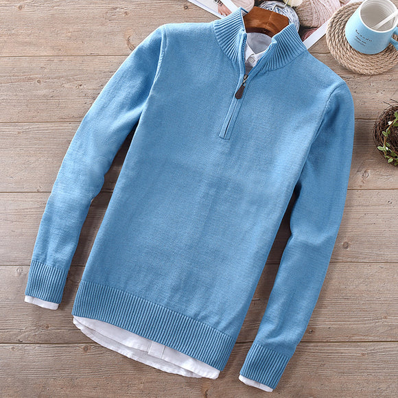 Suéter Slim Fit Talla Grande en Lana Merino - Manga Larga
