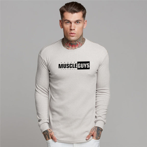 Camiseta Slim Fit Tejida Cuello Redondo para Hombre