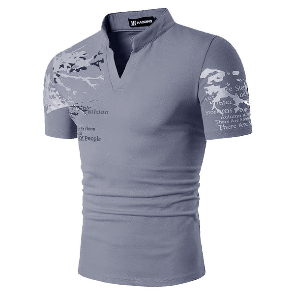 Camisa de Manga Corta con Estampado Digital para Hombre