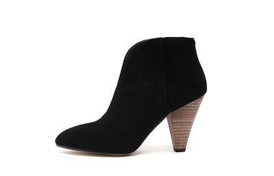 Botas Vintage Boca en V Cuero Gamuza Verde Oscuro - Image 10