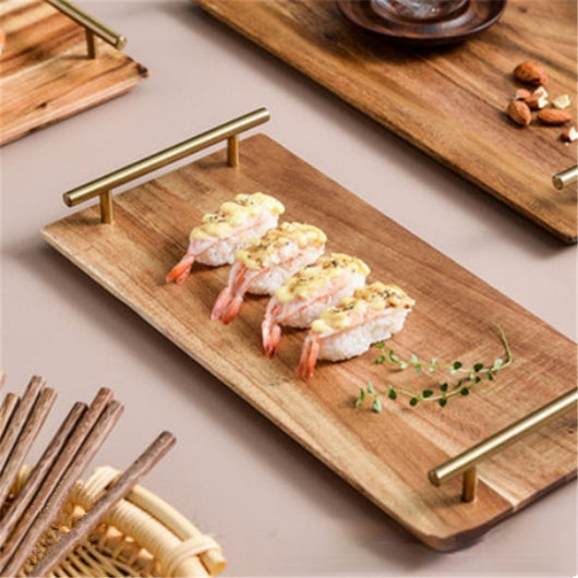 Bandeja Rectangular de Madera con Asa Metálica - Image 12