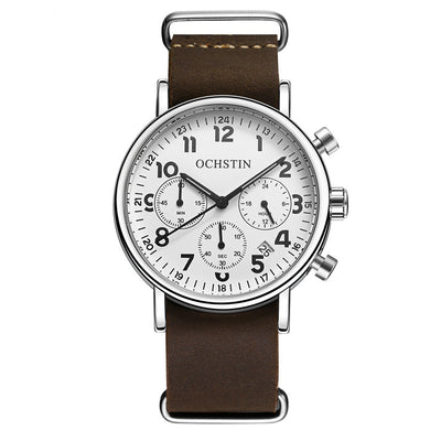 Reloj de Cuarzo Multifunción con Calendario de Tres Esferas - Image 6