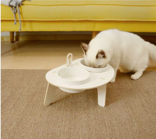 Comedero Elevado para Gatos con Protección Cervical