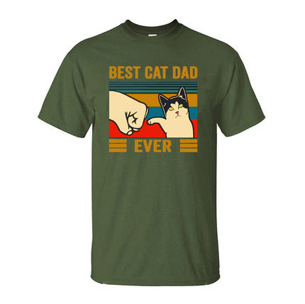 Playera con Estampado de Gatos Cuello Redondo Manga Corta - Image 10