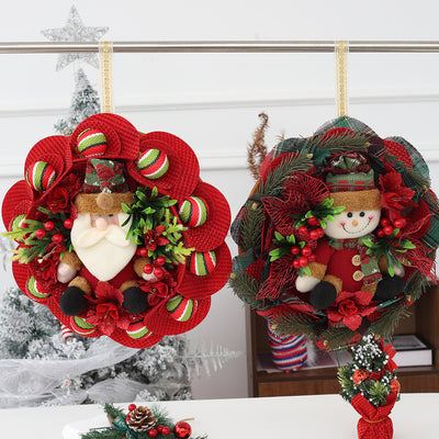 Decoración Navideña Muñeco de Nieve Anciano para Exterior