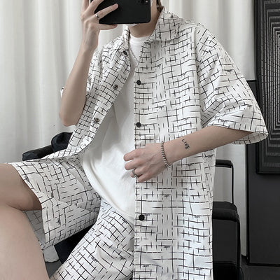 Conjunto Deportivo Cardigan y Shorts Estampado para Estudiantes - Image 10