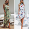 Vestido Largo Bohemio Estampado Flores Playa para Verano