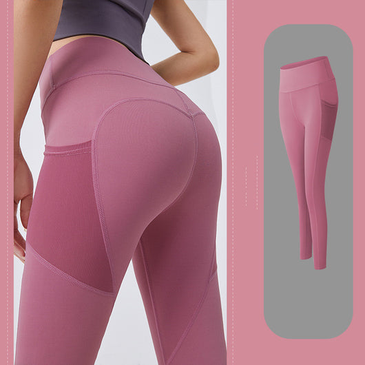 Pantalones fitness ajustados con bolsillos de malla lateral - Image 8