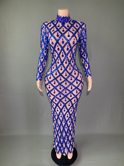 Vestido de Fiesta Elegante con Cristales Brillantes para Mujer - Image 20