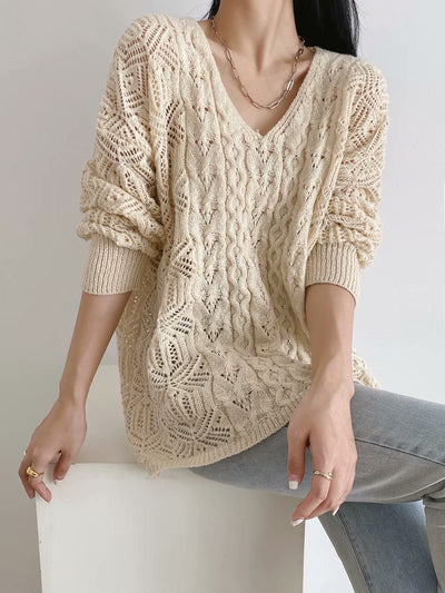 Suéter Calado Otoño Suelto para Mujer Casual - Image 16