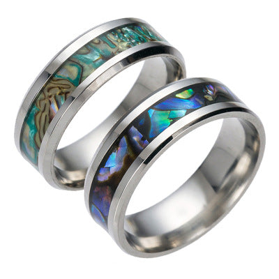 Anillo de Lujo para Hombre en Acero de Titanio y Concha de Nácar - Image 3