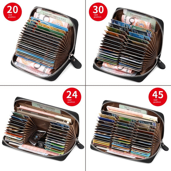 Cartera Minimalista de Cuero para Mujer - Organizador Compacto