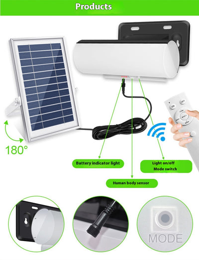 Lámpara Solar de Pared Tricolor con Sensor de Movimiento para Interiores y Exteriores - Image 12