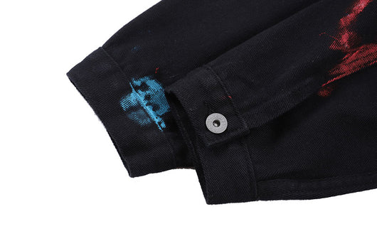 Chaqueta de Mezclilla con Estampado Splash de Tinta - Image 5