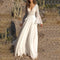 Vestido Bohemio Chifón con Encaje y Escote en V - Diseño Europeo