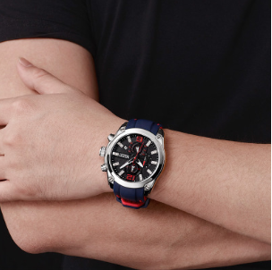 Reloj Deportivo Multifuncional de Silicona para Hombre con Movimiento de Cuarzo - Image 3