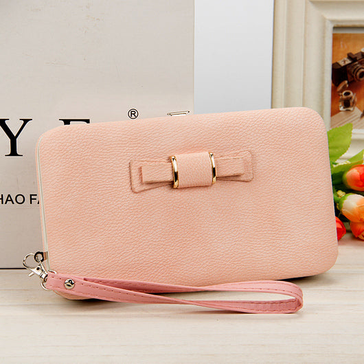 Billetera Larga Coreana para Mujer con Lazo Mariposa - Cartera Trendy de Moda - Image 4