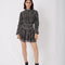 Vestido Largo de Manga Larga con Lentejuelas y Bordado Industrial para Mujer