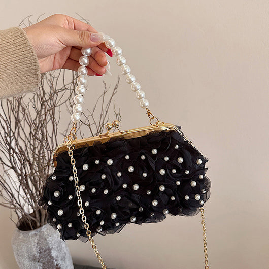 Bolso Tipo Shell con Broche Floral para Cenas Elegantes - Image 3